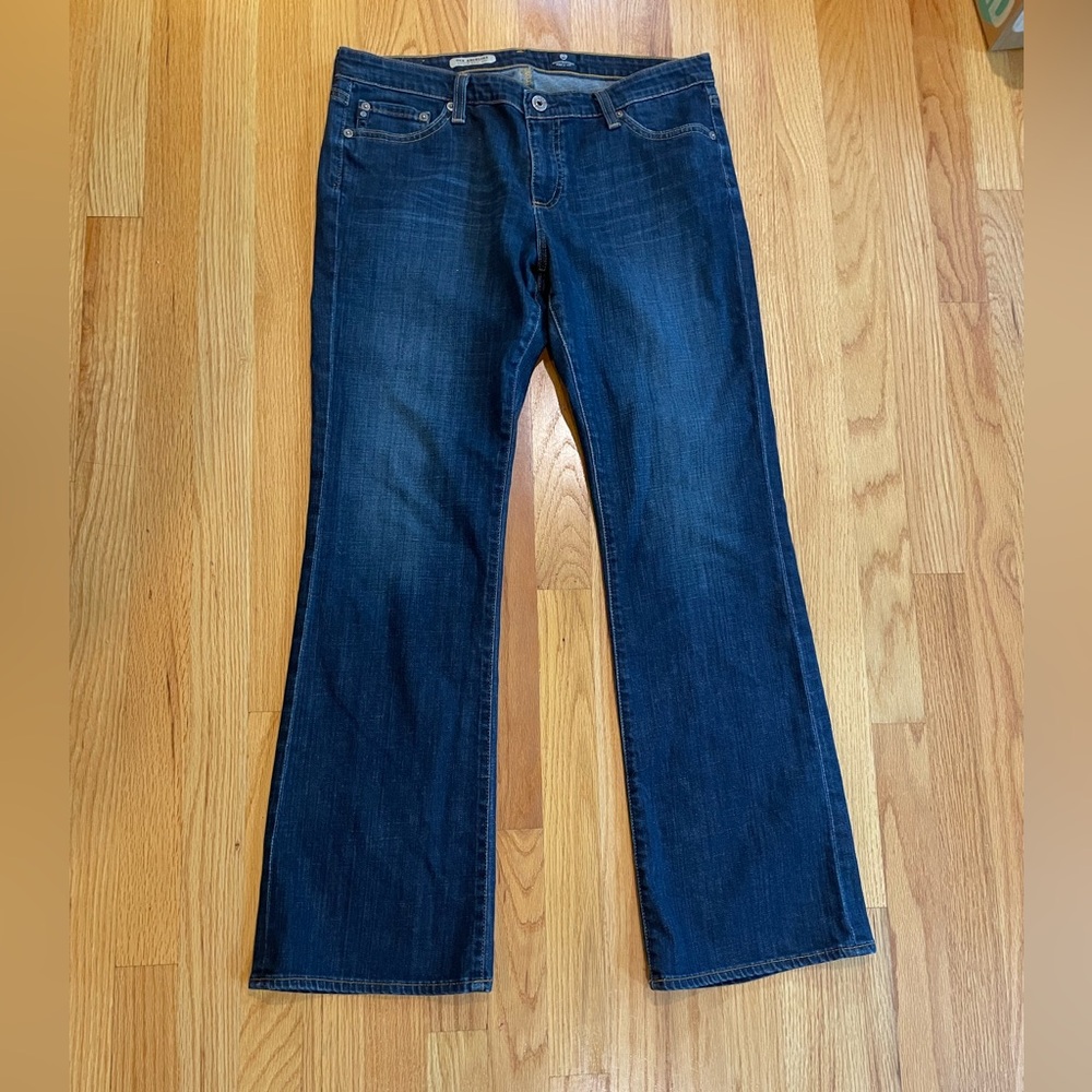 Ag Adriano Goldschmied Womens Angelina Boot Cut‎ Jeans Size 32P Midrise Stretch